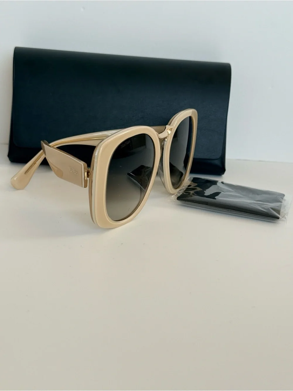 MaxMara Women’s MM0092 BRIDGE Beige Sunglasses 55 MM